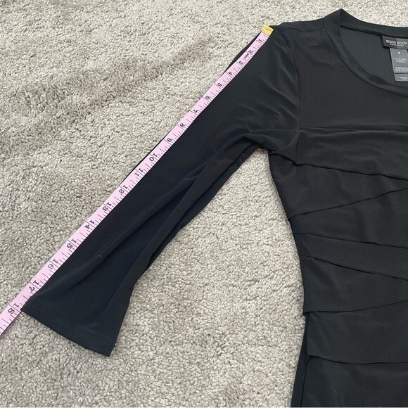 Bisou Bisou Black Layered Stretchy Dress Size 6 - Picture 9 of 10